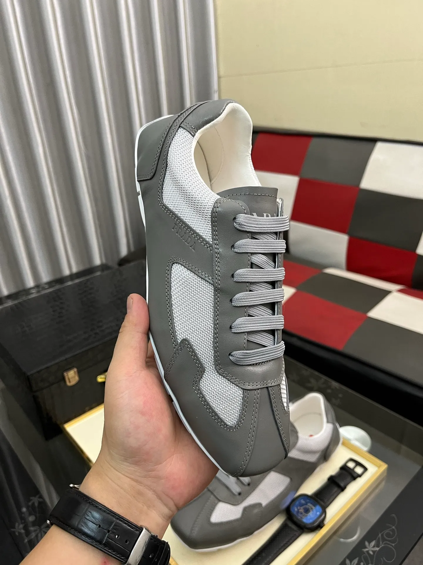 Men's men's shoes 💰458⌚️⌚️prada: new spring and summer casual shoes, sports sneakers, fabric: imported cowhide, lining: original lining, sole: original sole, size: 38-444️⃣colors available